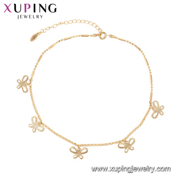 75146 Xuping fashion circle populares multiplican joyería de mariposa ajustable pulsera de cadenas de oro 18k